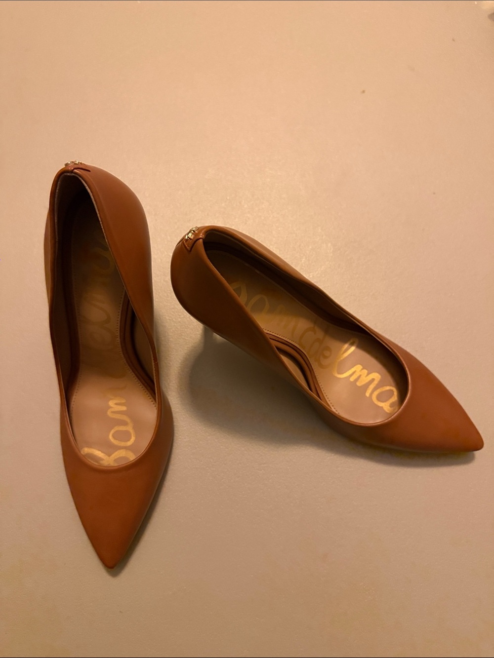 Sam Edelman Pointed Toe Pumps in Cognac * NWOB or tag